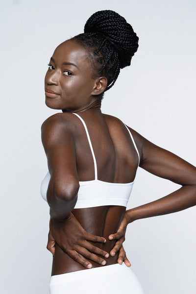 Seamless Bralette in White. Comfort and style