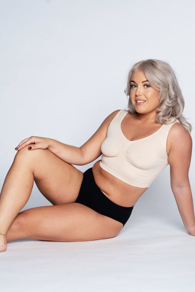 Seamless Bra Top in Beige with extra support