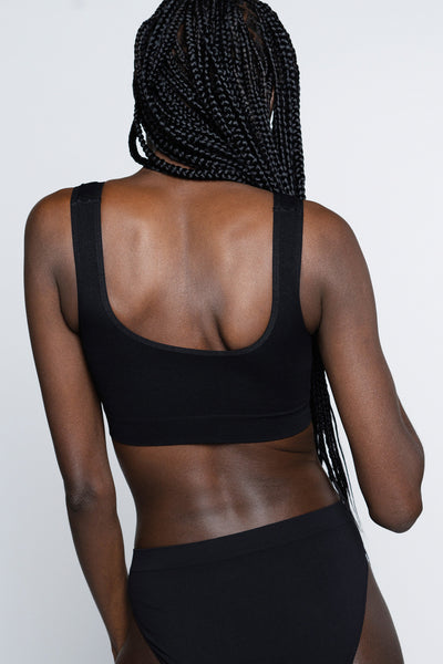 Seamless Bra Top in Black with extra support