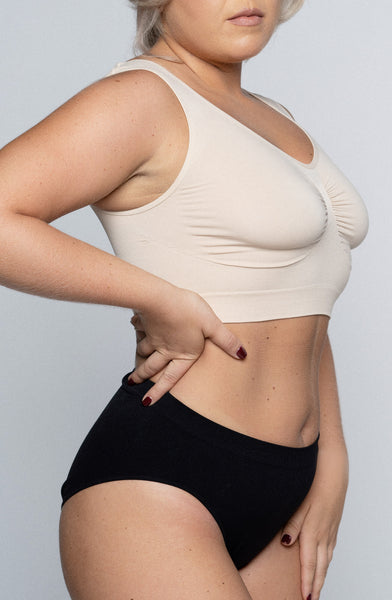 Seamless Bra Top in Beige with extra support